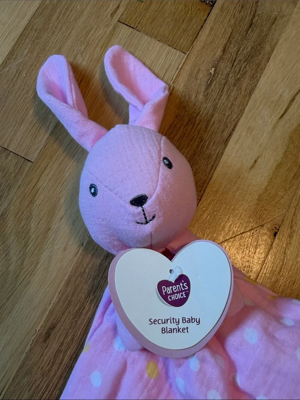 NWT Parents' Choice Pink Bunny Security Blanket - Soft Comfort Lovey 🐰